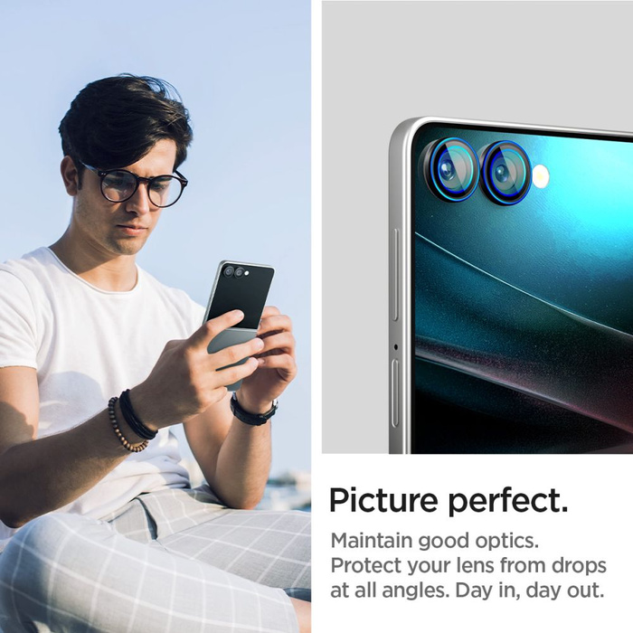 OSŁONA APARATU SPIGEN SAMSUNG GALAXY Z FLIP 7 OPTIK PRO HD GLAS.TR ”EZ FIT” CAMERA PROTECTOR 2-PACK CZARNA