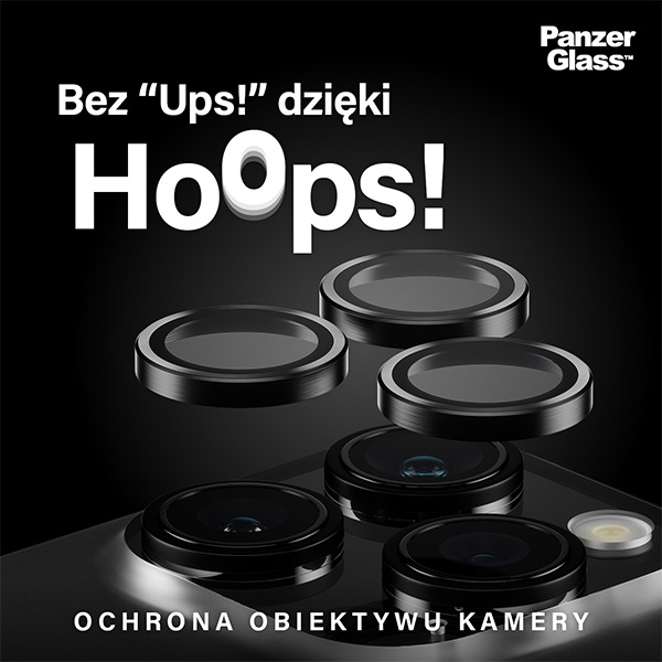 PanzerGlass Hoops Camera iPhone 15 Pro6.1" / 15 Pro Max 6.7" czarny/black 1139 camera lens protector hoop optic rings