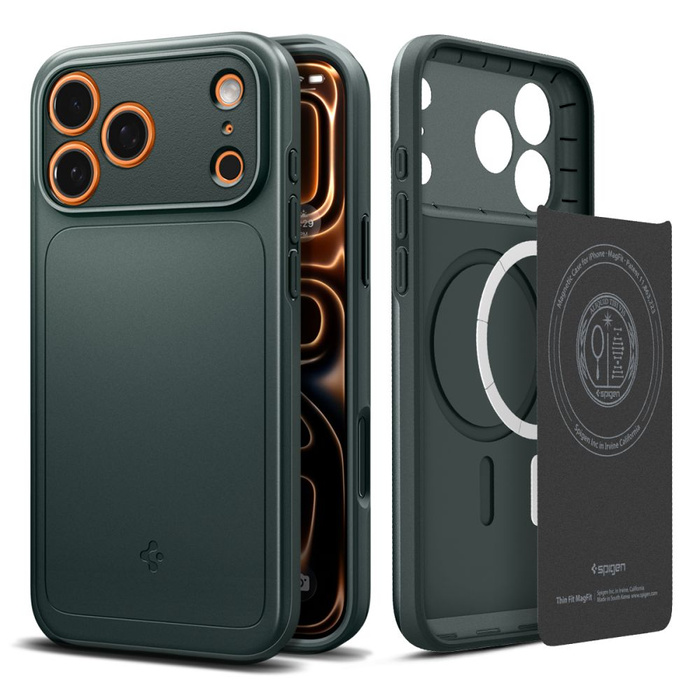 ETUI SPIGEN IPHONE 17 PRO MAX THIN FIT MAG MAGSAFE ABYSS GREEN