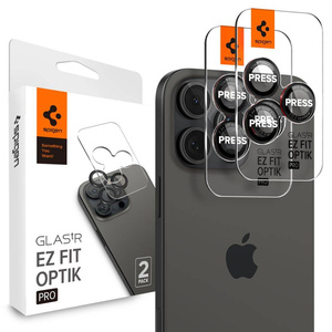 OSŁONA APARATU SPIGEN OPTIK PRO L-SERIES GLAS.TR ”EZ FIT” CAMERA PROTECTOR 2-PACK IPHONE 14 PRO / 14 PRO MAX / 15 PRO / 15 PRO MAX / 16 PRO / 16 PRO MAX / 17 PRO / 17 PRO MAX BLACK
