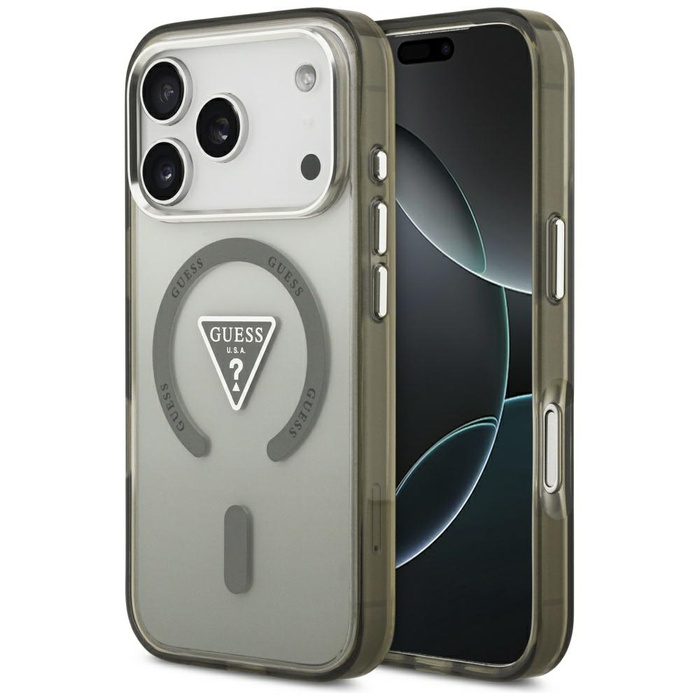 Etui Guess IML Gradient Triangle Logo    MagSafe do iPhone 17 Pro Max khaki