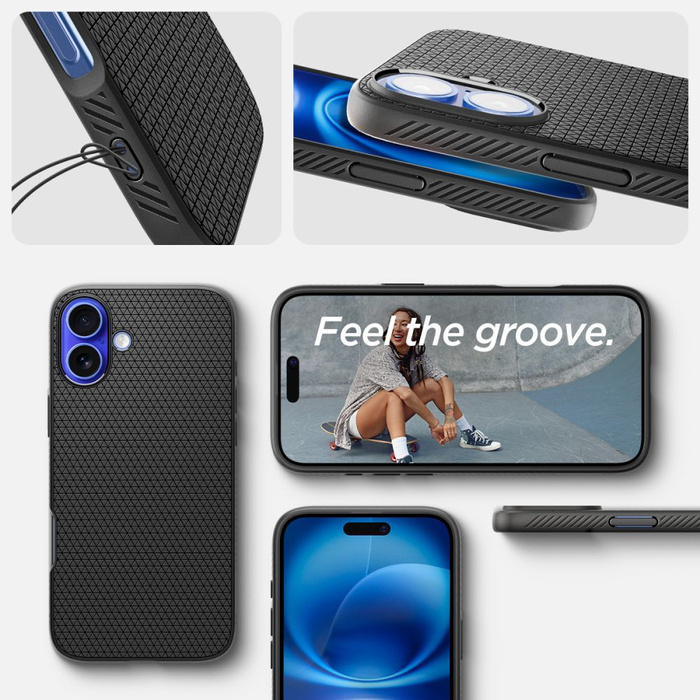 Etui iPhone 16 Spigen Liquid Air Matte Black