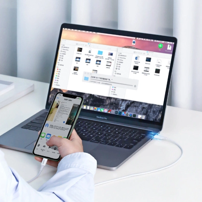 Kabel Ugreen US171 Lightning - USB-C MFi PD 20W 3A 480Mb/s 0,5m - biały