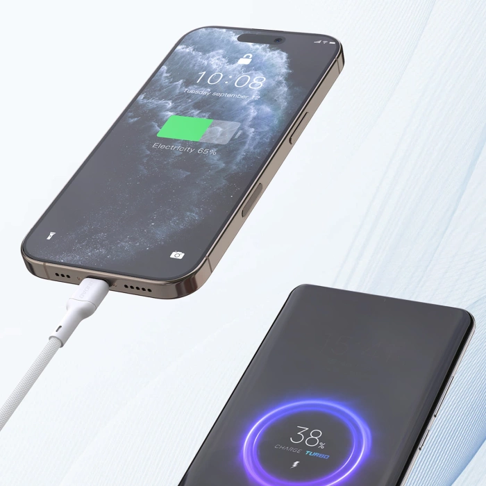 Kabel Dudao L9C Max 240W PD USB-C - USB-C 1,2m - biały