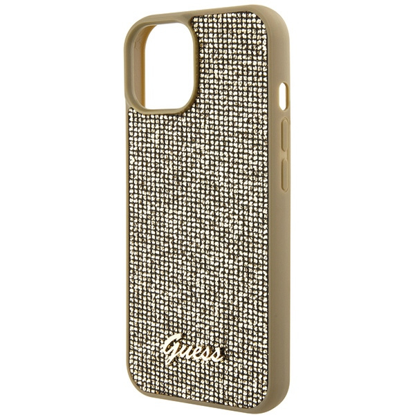 Etui Guess GUHCP15SPMSDGSD iPhone 15 6.1" złoty/gold hardcase Disco Metal Script Case