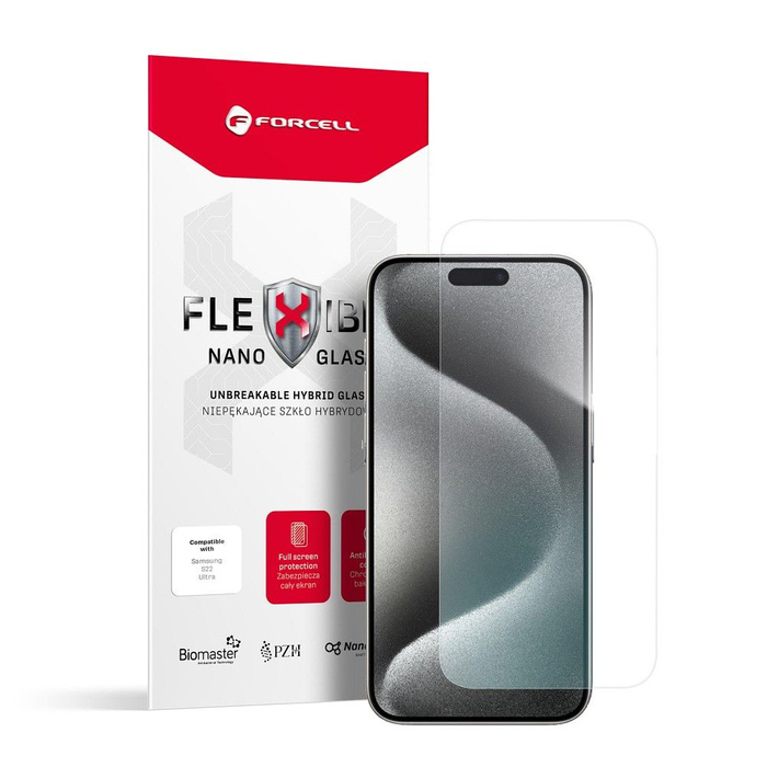Szkło hybrydowe do iPhone 15 PRO MAX Forcell Flexible Nano Glass