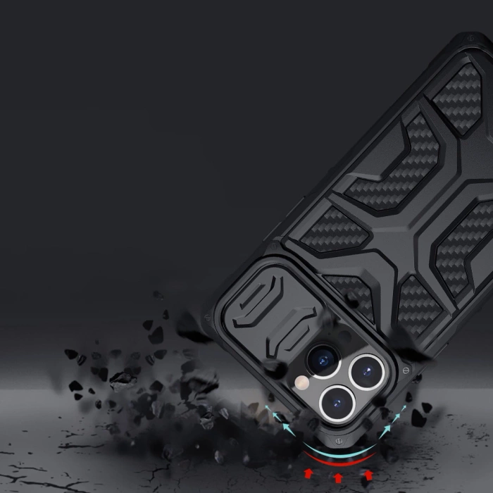 Etui Nillkin Adventurer Case etui do iPhone 13 Pro Max pancerny pokrowiec z osłoną na aparat czarny