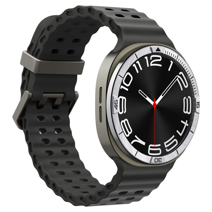 PIERŚCIEŃ ETUI SAMSUNG GALAXY WATCH 8 44 MM SPIGEN BEZEL TUNE PILOT SREBRNY