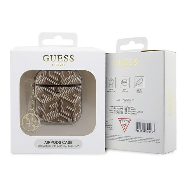 Etui Guess GUA2PGCE4CW AirPods 1/2 cover brązowy/brown GCube Charm Case