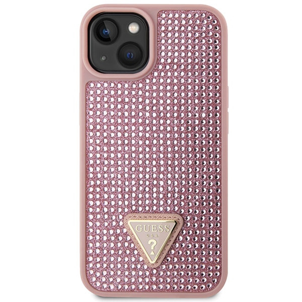 Etui Guess GUHCP14MHDGTPP iPhone 14 Plus 6.7" różowy/pink hardcase Rhinestone Triangle Case