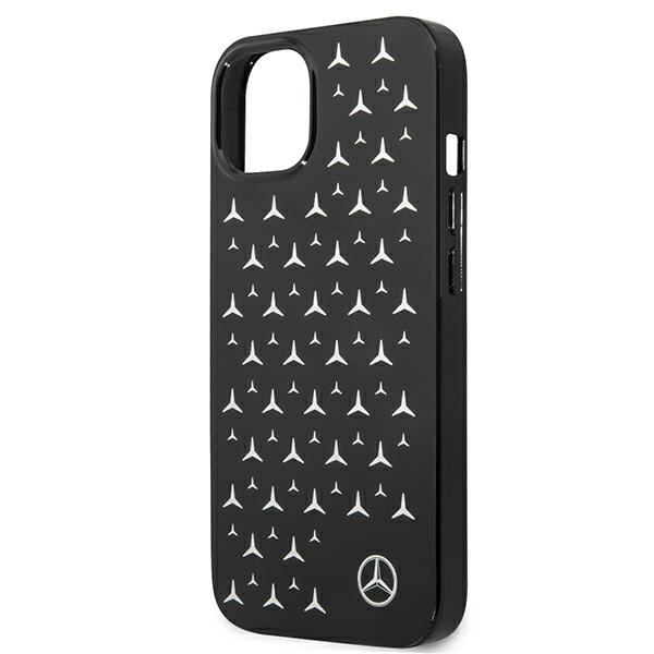 Etui MERCEDES Apple iPhone 13 Mini Silver Stars Pattern Czarny Hardcase
