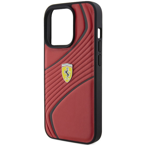 Etui Ferrari FEHCP15LPTWR iPhone 15 Pro 6.1" czerwony/red hardcase Twist Metal Logo Case