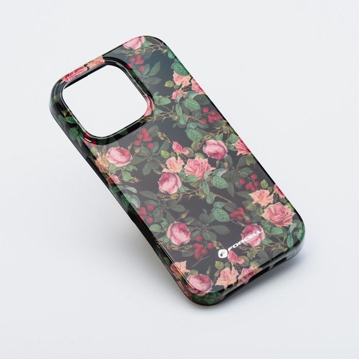 Etui na iPhone 16 PLUS Forcell F-Protect Mirage zgodny z MagSafe Military Drop-Test rose drama