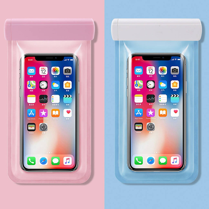 Wodoodporne etui na telefon 115 mm x 220 mm torebka na basen plażę czarny