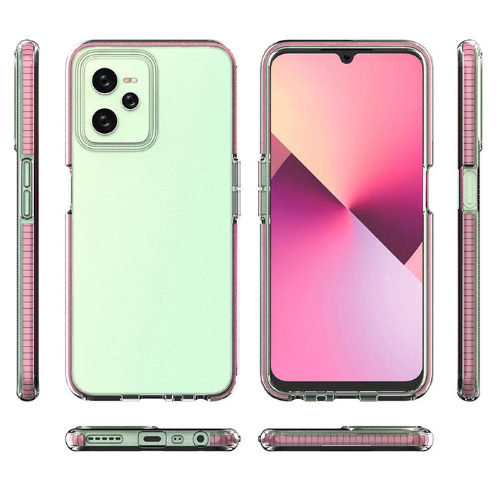 Spring Case etui Realme C35 silikonowy pokrowiec z ramką jasnoniebieskie
