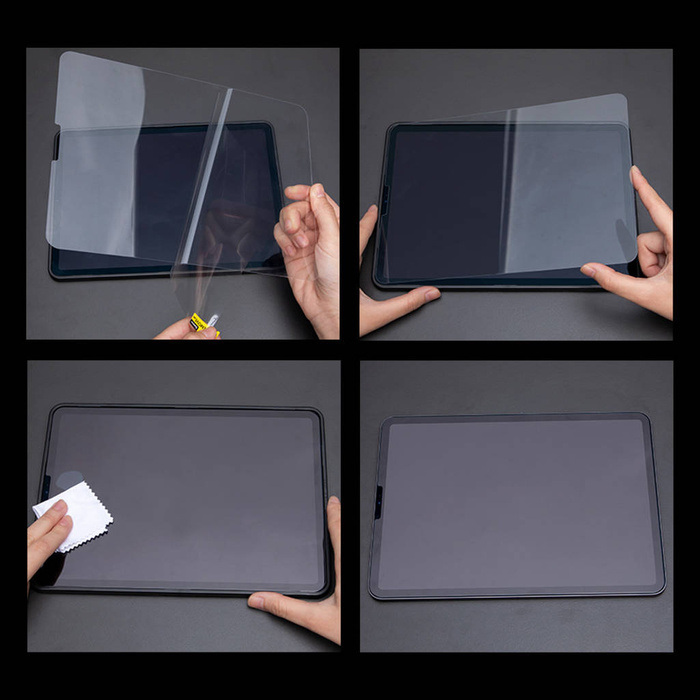 Baseus 2x Full-glass film 0,3mm folia do iPad Pro 12.9'' 2021 (5 gen.) / 2020 (4 gen.) / 2018 (3 gen.) z zestawem montażowym