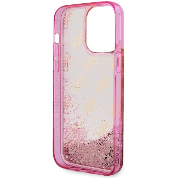 Etui Guess GUHCP14XLC4PSGP iPhone 14 Pro Max 6.7" różowy/pink hardcase Liquid Glitter 4G Transculent Case