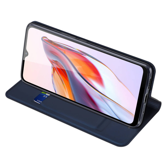 Etui Dux Ducis Skin Pro etui do Xiaomi Redmi 11A / Poco C55 / Redmi 12C pokrowiec z klapką portfel na kartę podstawka niebieskie Case
