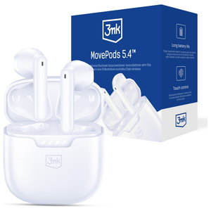 Słuchawki TWS 3MK Movepods Bluetooth 5.4 Białe