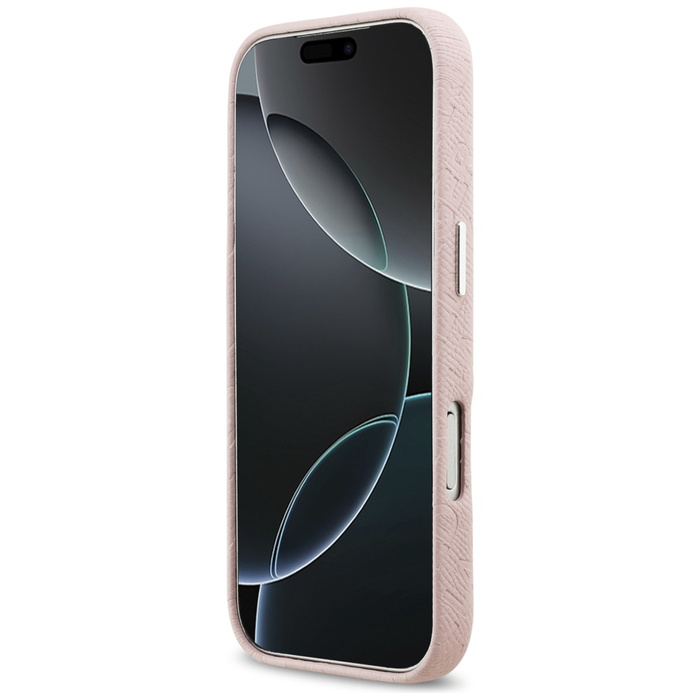 Etui Karl Lagerfeld FW Stamped Karl      MagSafe do iPhone 17 Pro różowy