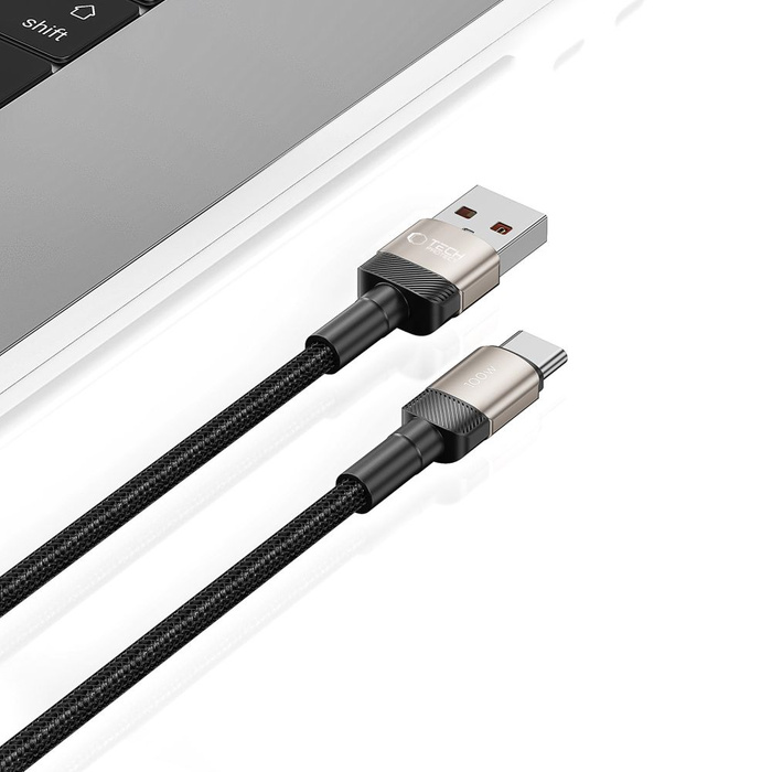 Tech-protect Ultraboost Evo USB-C Cable 100w/5a 200cm Titanium