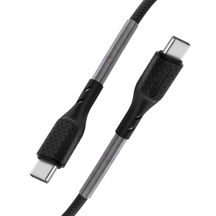Kabel USB C do USB C Forcell F-Energy QC4.0 PD 5A 66W Carbon 1 m CB-02C czarny
