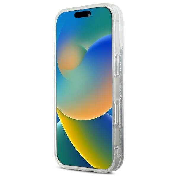 Etui Karl Lagerfeld iPhone 16 Pro Max 6.9" hardcase transparent Liquid Glitter Karl&Choupette Head Magsafe