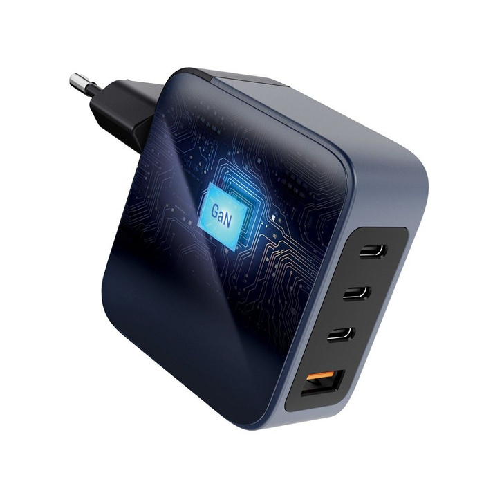 Ładowarka sieciowa do telefonu Forcell F-Energy GaN 3 x USB C + USB A QC4.0 PD 5A 100W VT-46 szara