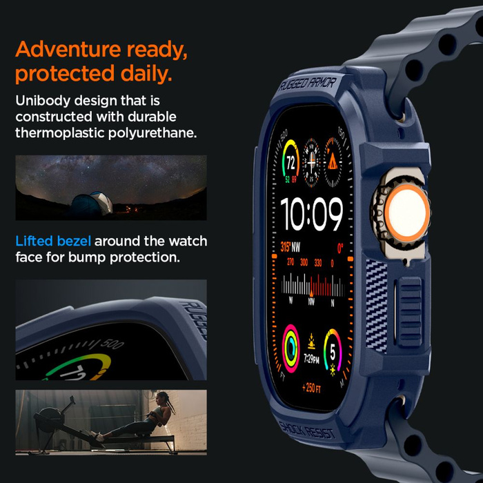 Etui Spigen Rugged Armor Apple Watch Ultra 1 / 2 (49 Mm) Navy Blue