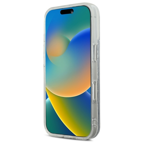 Etui Karl Lagerfeld iPhone 16 6.1" hardcase transparent Liquid Glitter Karl&Choupette Head Magsafe