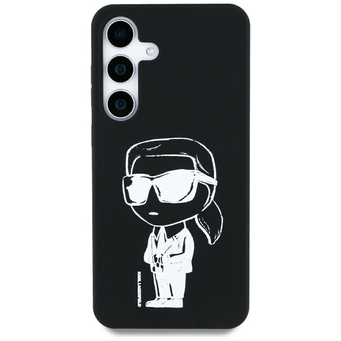 Etui Karl Lagerfeld Silicone Graffiti     Ikonik Printed Logo MagSafe do Samsung Galaxy S25 czarny