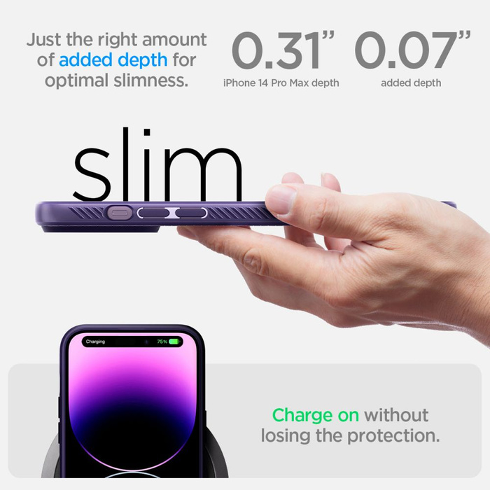 Etui Spigen Liquid Air iPhone 14 Pro Max Deep Purplecase