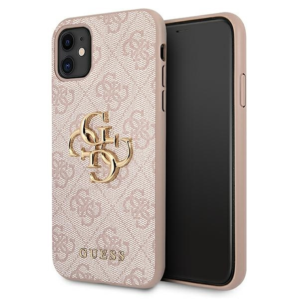 Etui GUESS Apple iPhone 11 4G Big Metal Logo Różowy Hardcase CASE