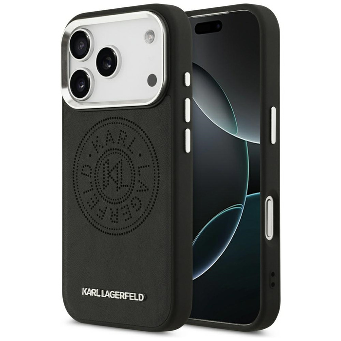 Etui Karl Lagerfeld Point & Metal Logo   MagSafe do iPhone 17 Pro czarny
