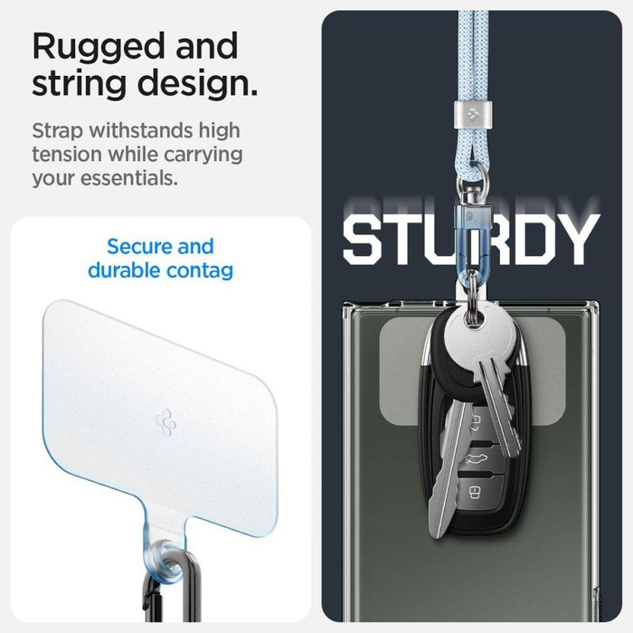 SMYCZ SPIGEN UNIVERSAL STRAP SET CROSSBODY & WRIST MUTE BLUE