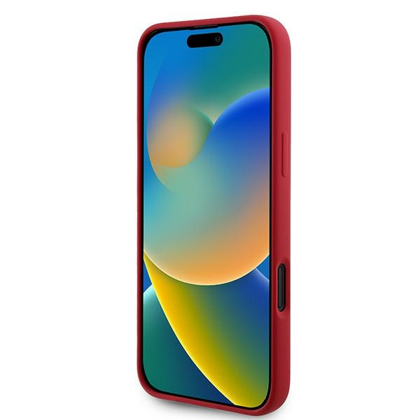 Etui Karl Lagerfeld iPhone 16 Plus czerwony/red HC MagSafe Silicone KC Heads Ring