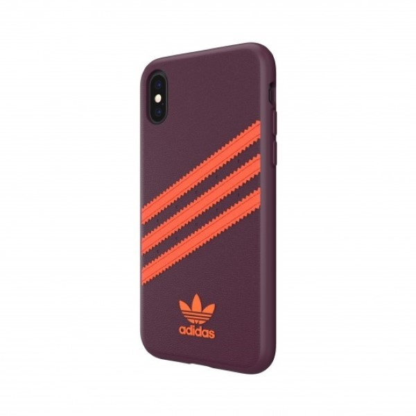 Etui Adidas OR Moulded PU iPhone X/XS bordowo-pomarańczowy/maroon-orange 40561