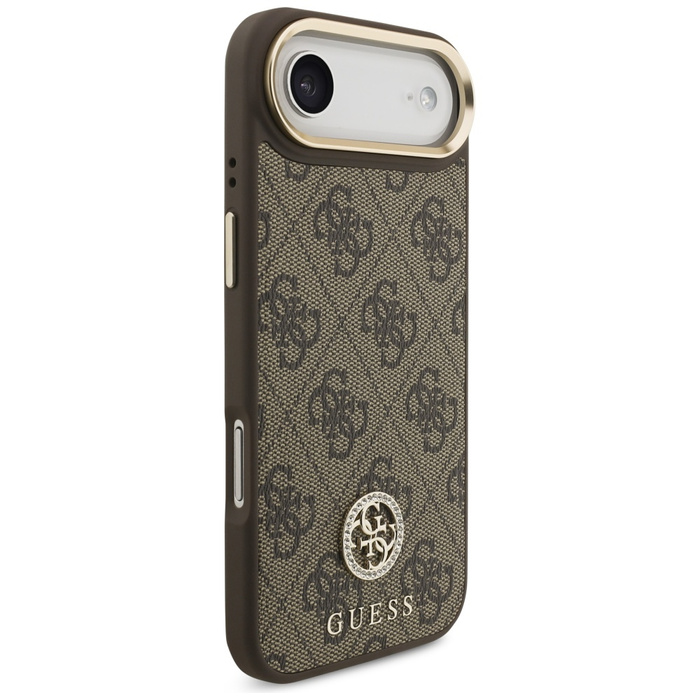 Etui Guess 4G Strass Logo MagSafe do     iPhone Air brązowy