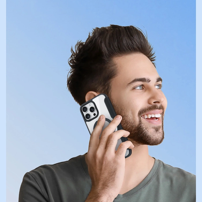 Etui Dux Ducis Skin X Pro na iPhone 16 Pro z MagSafe, klapką i podstawką - czarne