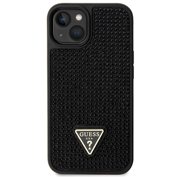 Etui Guess GUHCP14SHDGTPK iPhone 14 6.1" czarny/black hardcase Rhinestone Triangle Case