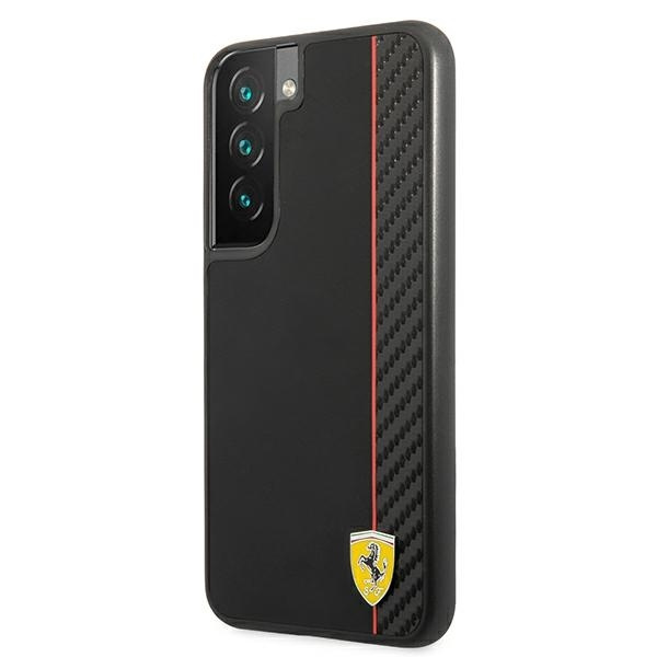 Etui FERRARI Samsung Galaxy S22 On Track Carbon Stripe Czarny Hardcase