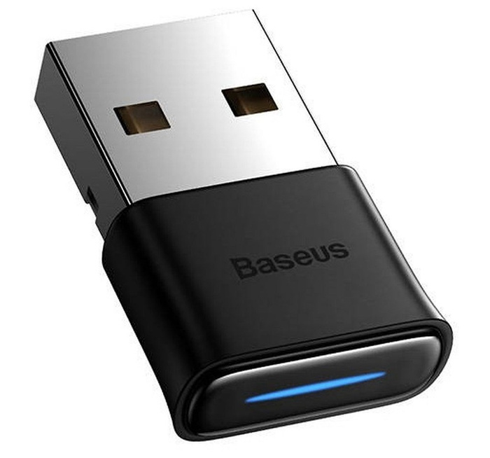 Baseus BA04 mini adapter Bluetooth 5.0 USB odbiornik nadajnik do komputera czarny (ZJBA000001)