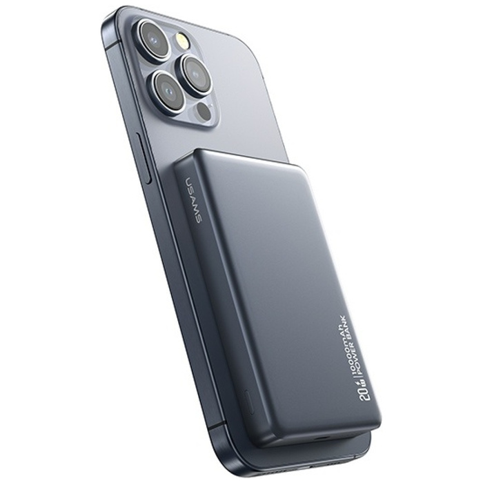 Powerbank USAMS CY Series CD242 10000mAh 20W Magnetic Wireless titanium