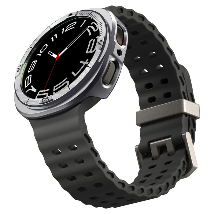 ETUI SPIGEN SAMSUNG GALAXY WATCH 8 (44 MM) BEZEL TUNE PRO PILOT RAMKA SILVER