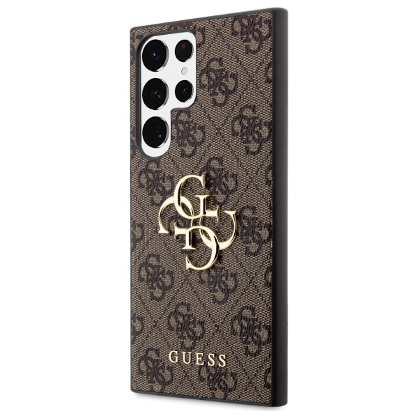Etui Guess GUHCS23L4GMGBR S23 Ultra S918 brązowy/brown hardcase 4G Big Metal Logo Case
