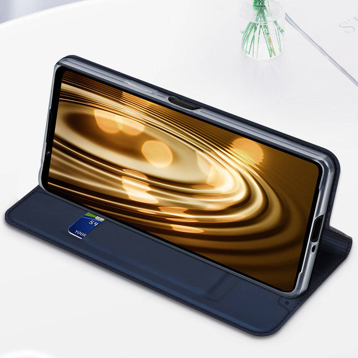 Etui Dux Ducis Skin Pro etui do Sony Xperia 10 V pokrowiec z klapką portfel na kartę podstawka czarne Case