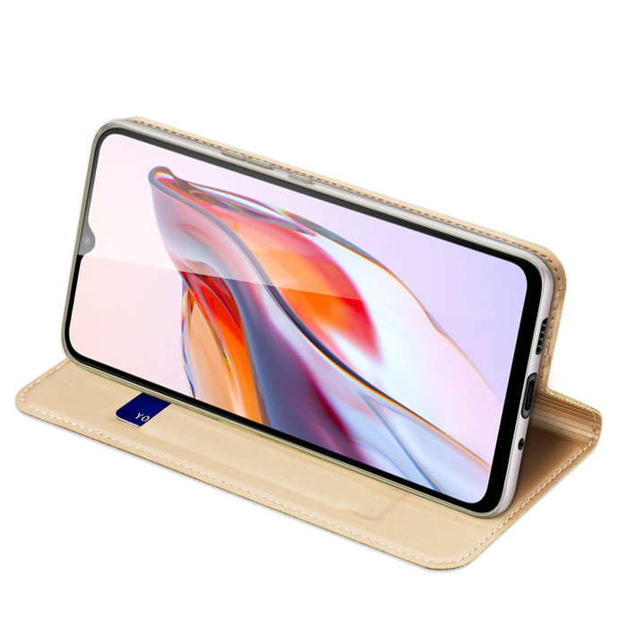Etui Dux Ducis Skin Pro etui do Xiaomi Redmi 11A / Poco C55 / Redmi 12C pokrowiec z klapką portfel na kartę podstawka złote Case