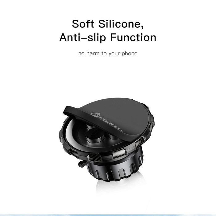 Uchwyt na telefon do samochodu magnetyczny Forcell F-Grip MagLuxe do szyby / deski / kratki czarny
