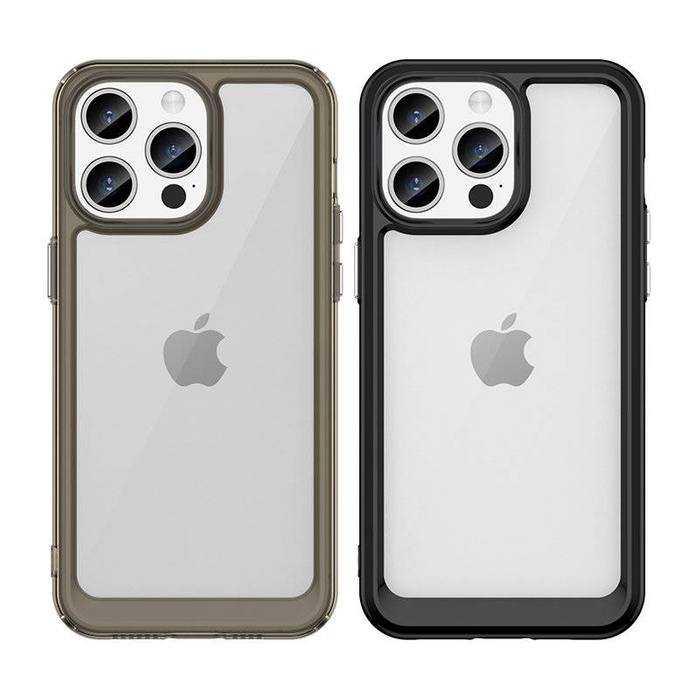 Etui Wzmocnione etui z elastyczną ramką do iPhone 15 Pro Max Outer Space - niebieskie Case