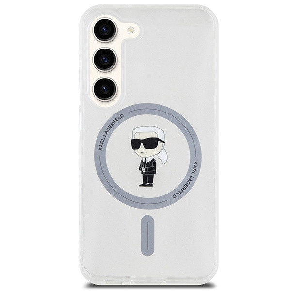 Etui Karl Lagerfeld KLHMS23SHFCKNOT Galaxy S23 S911 transparent hardcase IML Ikonik MagSafe